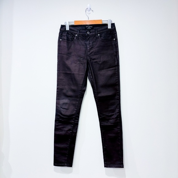 BANANA REPUBLIC High-Rise Skinny Coated Chocolate Jean - Picture 6 of 12